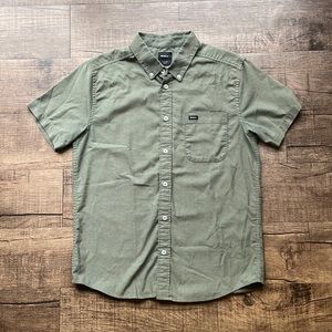 RVCA Men’s Short Sleeved Button Down Shirt - Slim Fit